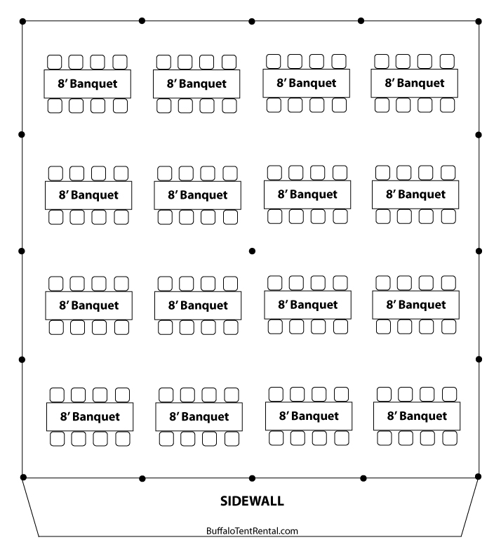 40x40 tent layout