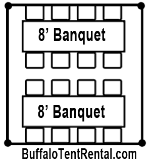 10x10 tent layout