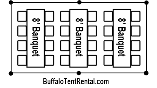 10x10 tent layout